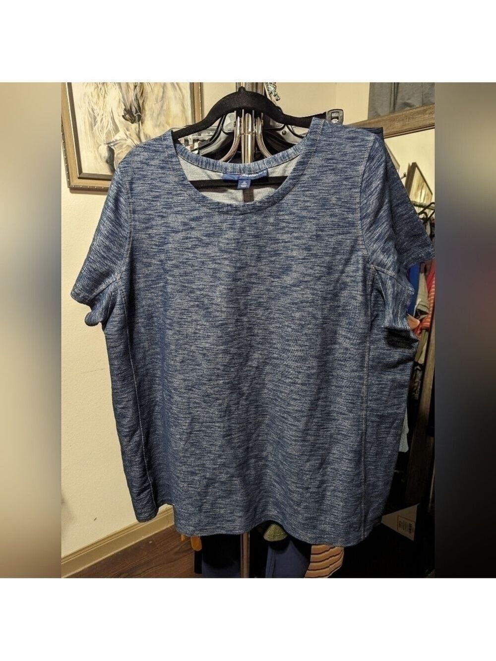 Denim 24/7 Short Sleeve Top 1X 22/24 EUC